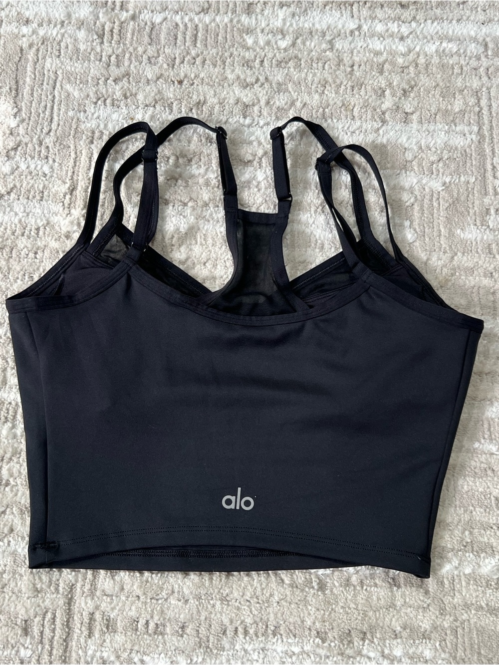 Alo Airlift Double Check Bra Tank adjustable straps removable pads Sz S - Picture 5 of 8